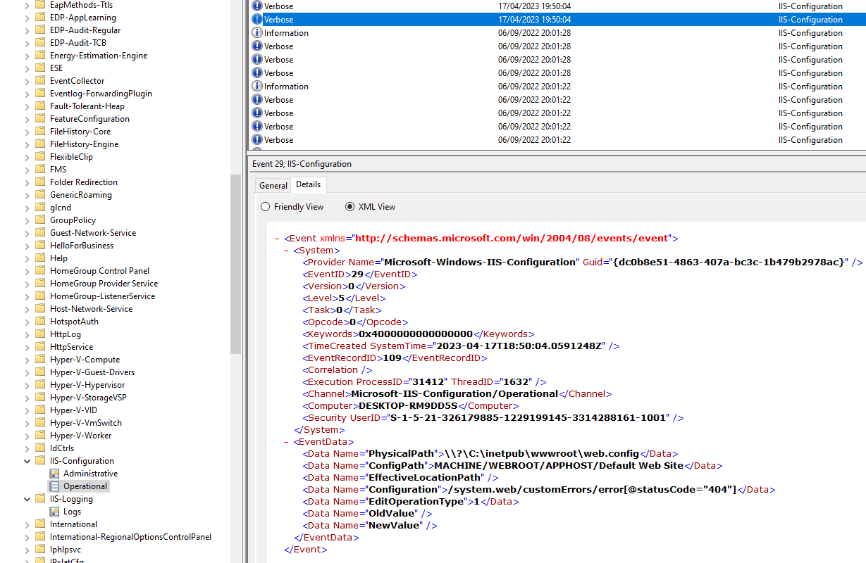 Splunk Use Case: IIS Configuration Changes on Windows Server